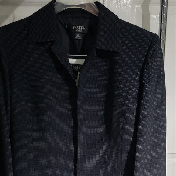 NWT 3 Piece Kasper Navy/White 2P Suit - Picture 8 of 13